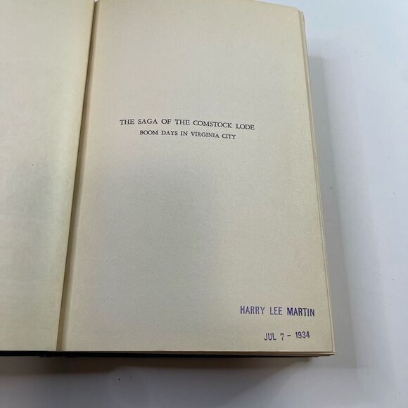 The Saga Of The Comstock Lode Boom Days In Virginia City 1st Print George D Lyma - Picture 6 of 8